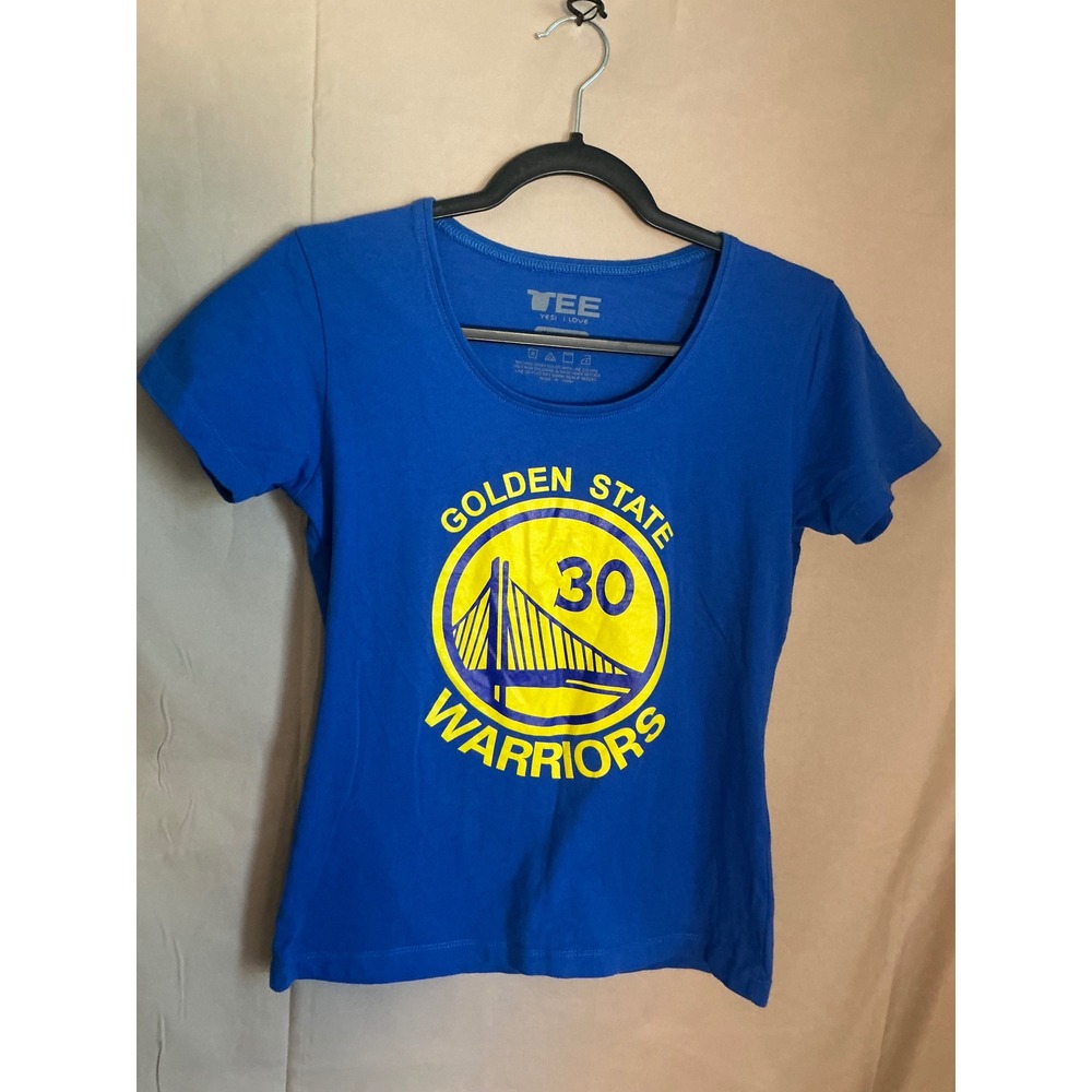 Tee Yes I Love Golden State Warriors Curry 30 Women Medium Blue Excellent Tee